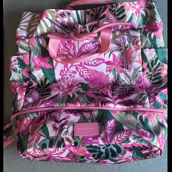 Vera Bradley Handbags - Vera Bradley Pink Floral Women's Backpack
